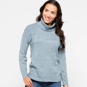 EVOLUTION BY CYRUS Madi Marled Yarn Braided Detail Turtleneck Sweater Size 2X